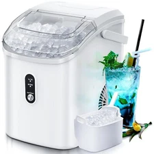 Nugget Countertop Ice Maker with Soft Chewable Ice, 34lbs/24H Self-Cleaning