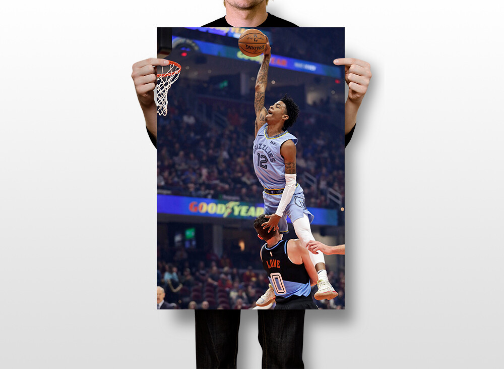 Poster « Ja Morant 12  The JA  Dunk postérisé sur Kevin Love », par