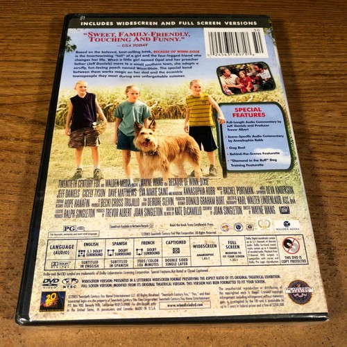 Because Of Winn-Dixie DVD New / Sealed - Picture 2 of 4