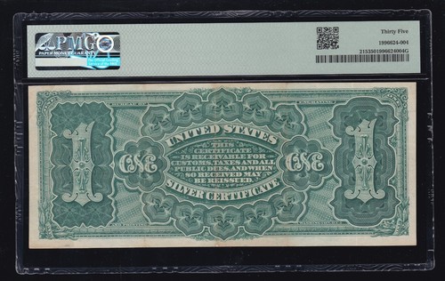 US 1886 $1 "Martha" Silver Certificate Ornate Back FR 215 PMG 35 Ch VF (412) - Picture 2 of 2