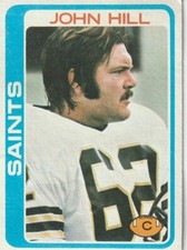 FREE SHIPPING-GOOD-1978 Topps John Hill New Orleans Saints #296 PLUS BONUS CARDS
