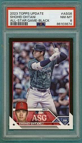 2023 Topps Update Shohei Ohtani All Star Game Black /299 #ASG6 PSA 8! POP 6!