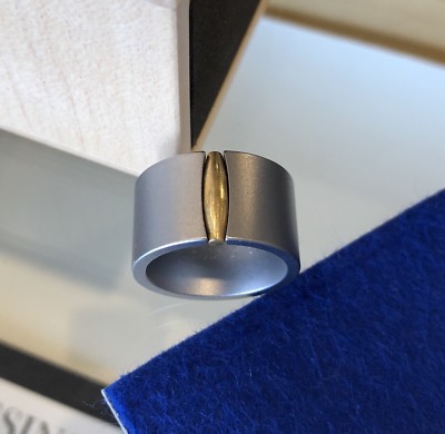 Niessing Zeppelin Ring - Stainless Steel / 18K  U.S. Size 5
