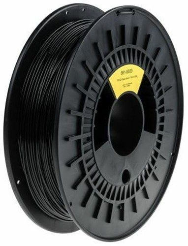 RS PRO 1.75mm Black PET-G 3D Printer Filament, 500g - 第 1/1 張圖片
