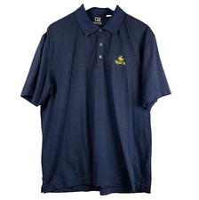 CUTTER & BUCK DryTec Golf Polo Shirt Men's Size Extra Large Navy Striped Regatta