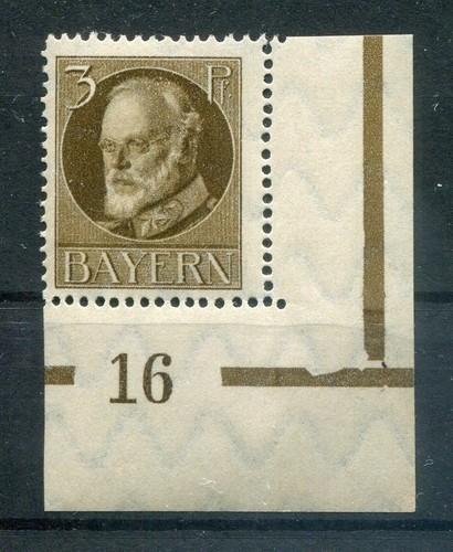 Bayern PLATE NUMBER 16 Out of 94 Perfect ** MNH MINT NEVER HINGED (78616