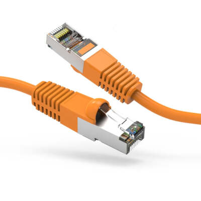 100Ft CAT5E Shielded (FTP) Ethernet Network Booted Cable Orange