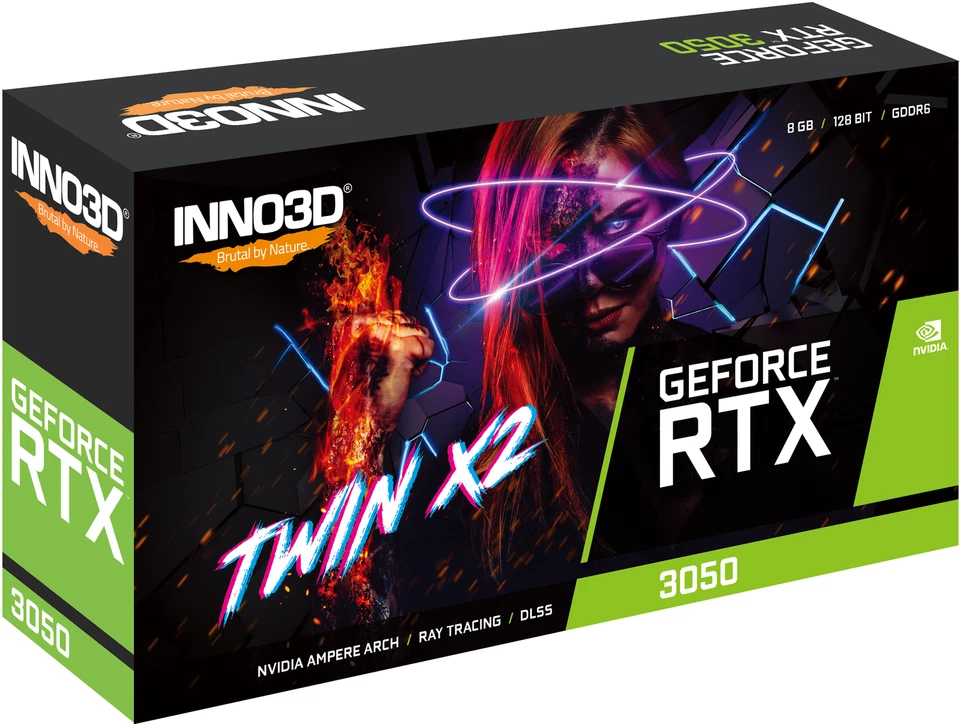 Inno3D GeForce RTX 3050 Twin X2 NVIDIA 8 GB GDDR6 - Image 2 of 3