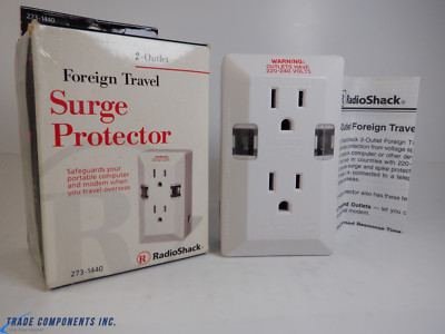 RADIOSHACK FOREIGN TRAVEL 2-OUTLET SURGE PROTECTOR 273-1440