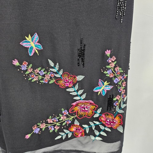 Karen Millen Embroidered And Beaded Floral Party Sheath Dress UK12 - Picture 10 of 23