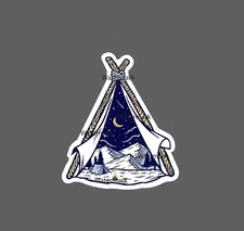 Teepee Sticker Camping Outdoor Waterproof