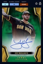 ⏩DIGITAL⏪Topps Bunt: JOE MUSGROVE • Five Star 24-Green Signature