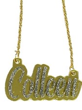 Necklace Name Plate Personalized 14K Gold Filled Quality Rope Chain, Gorgeous 