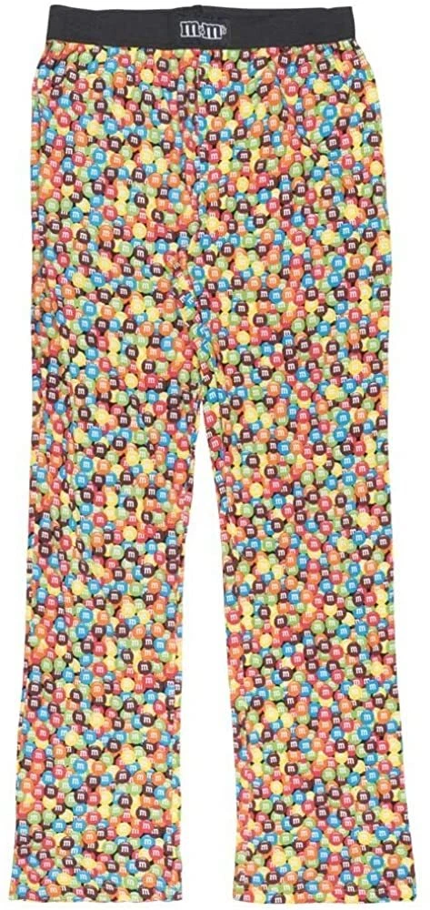 M M s All Over Print Elastic Waist Cotton Lounge Sleep Pants New