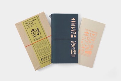 Traveler's Factory Kyoto Limited Edition Traveler's Notebook Blue Traveler's Factory Kyoto Limited Edition Traveler's Notebook Blue
