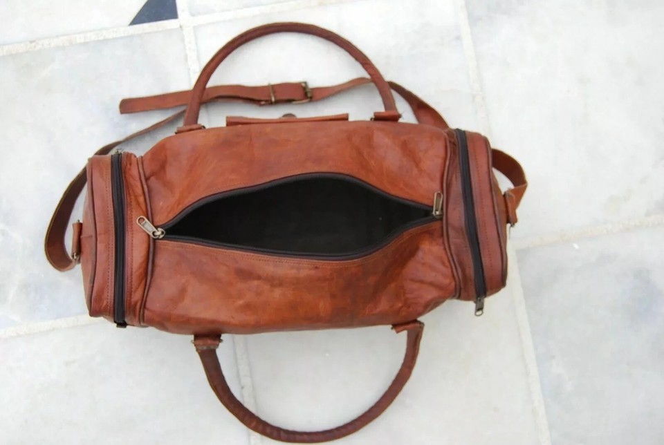 XL Bag Leather Duffle Men Travel Genuine Luggage Overnight Mens Weekend