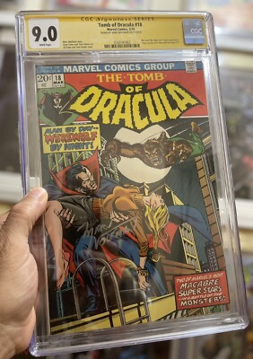 Tomb of Dracula #18 CGC 9.0 SIGNED BY MARV WOLFMAN  