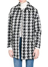 SOLD OUT NWT MANGO MNG COLLECTION HOUNDSTOOTH WOOL BLEND COAT/JACKET SNALL
