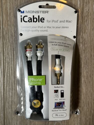 Monster iCable For iPod And Mac 7 Ft Cable New In Box