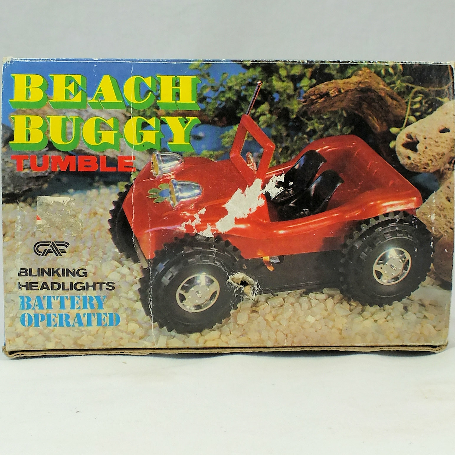 Rare Vintage Battery Operated Toy Tumble Beach Buggy Red | eBay