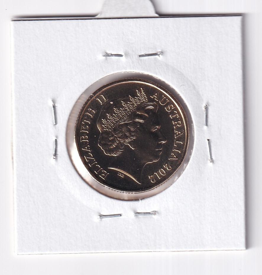 AUSTRALIAN 2012 1 AUSTRALIAN WHEAT UNC COIN FIELDS OF GOLD IN 2X2