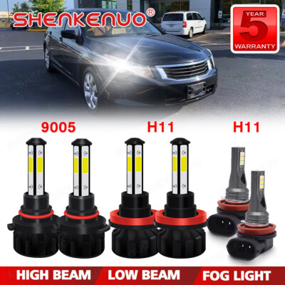 For Honda Accord Coupe 2008 2009 2010 2011 2012 LED Headlight + Fog Lights Bulbs