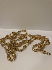 Gold Silver Metallic Christmas Tree Garland Winter Holiday Beaded