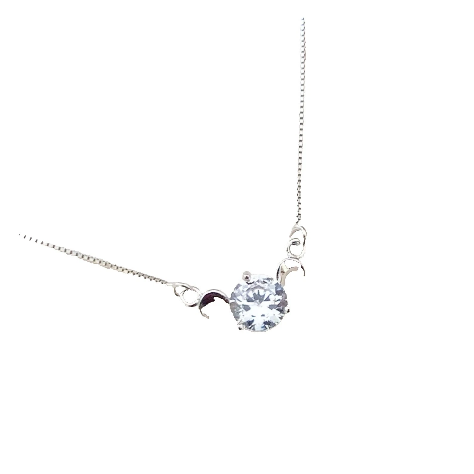 Chapado en Oro Blanco Circonita Cúbica Celestial y horóscopo 18k Collares y colgantes De moda