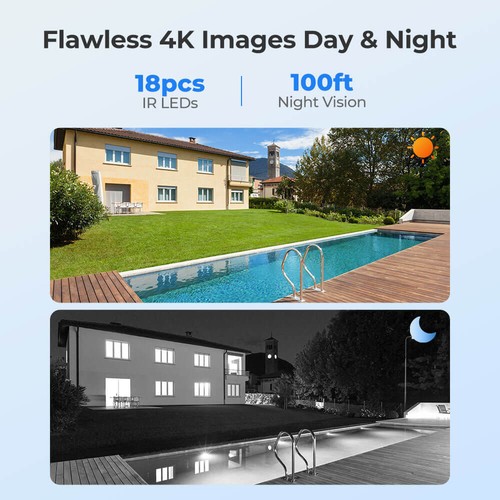 Reolink 4K Überwachungskamera Set 8CH 2TB HDD NVR für 24/7 Aufzeichnungen H.265 - Bild 4 von 12