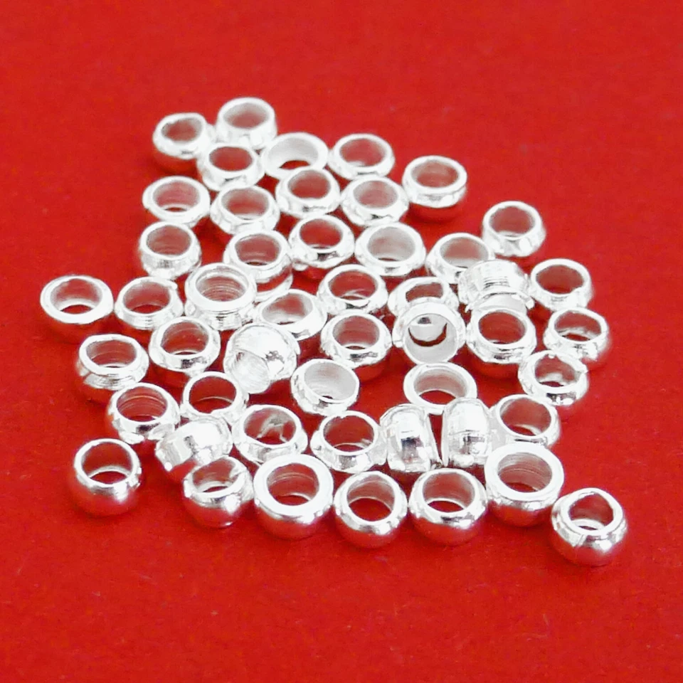Quetschperlen 2,5 mm Farbe Silber 300 Perlen Spacer nenad-design AN334 - Bild 2 von 4