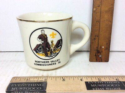 VTG BSA BOYSCOUTS OF AMERICA NORTHERN VALLEY COMMISSIONERS 78 MUG FLUER DE LIS