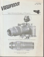 Viewfinder Journal Leica Historical Society of America Oct-Dec 1983 IR KL4009