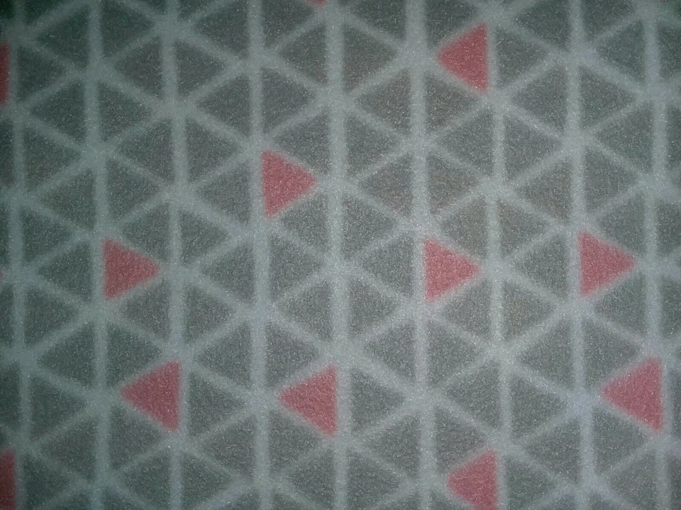 Pink Gray White Geometric Fleece Handmade Soft Tie Blanket Large Throw 52"X59"  - Image 3 of 4