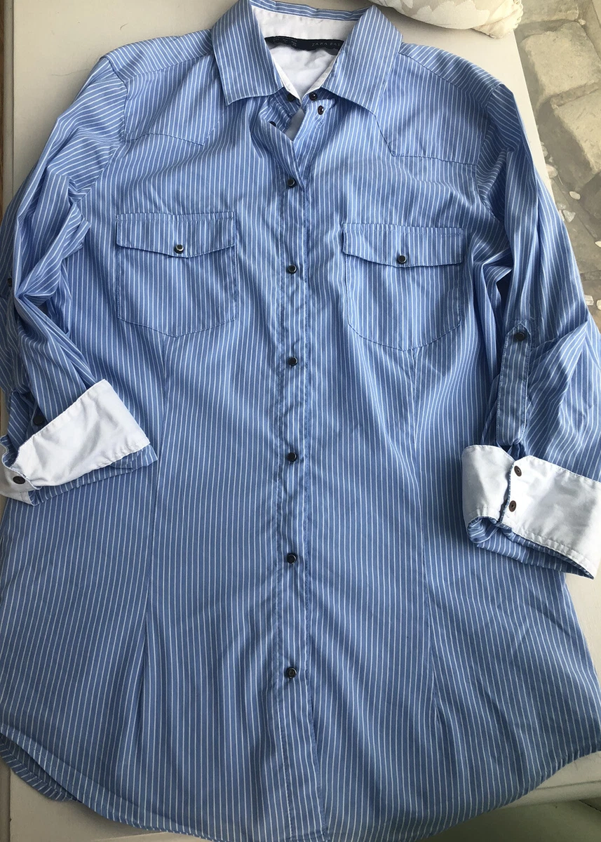 Blue shirt white cheap collar and cuffs uk