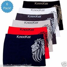 6 12 Mens Seamless 35 Boxer Briefs Shorts Knocker New Microfiber One Size MS 35