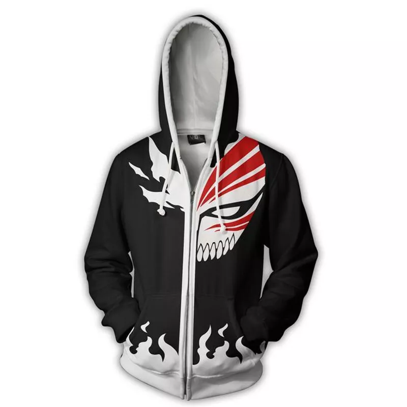 Bleach Vasto Lorde Ichigo Cosplay Zip Up Hoodie Jacket - WackyTee