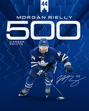 Morgan Reilly 500 Career Points Toronto Maple Leafs 8x10 NHL Hockey Photo