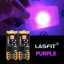 Purple LED Interior Map Dome Trunk Light Bulbs Replace T10 168 194 Error Free