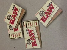 RAW Brand Natural (4 Packs) PRE-ROLLED Cigarette Filter Rolling Paper 84 Tips 