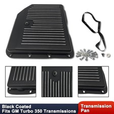 For Gm Turbo 350 Th350 Trans Black Aluminum Finned Transmission Oil Pan Gasket