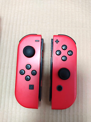 Nintendo Switch Joy Cons (L/R) Mario Odyssey Red RARE New Joysticks TESTED