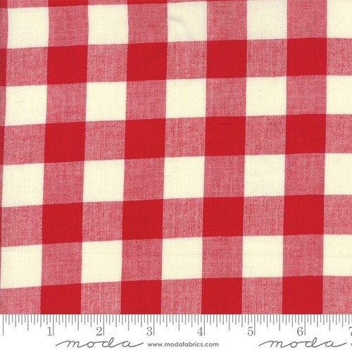 PICNIC BASKET WOVENS 20 Fat Quarters MODA Fabric Red White Blue plaid 12134AB - Picture 3 of 20