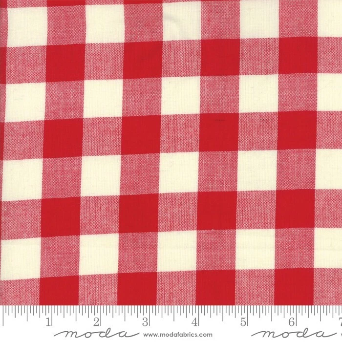 PICNIC BASKET WOVENS 20 Fat Quarters MODA Fabric Red White Blue plaid 12134AB - Image 3 of 4