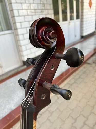 Special Professional "Master" Cello 4/4, Flames Back.with hard case/Bow#19729 - Picture 11 of 12