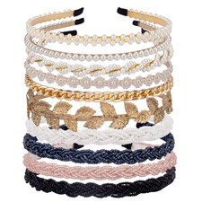 Lyroo Pearl Headbands Beaded Headband Metal Head Bands No Slip Hair Accessories