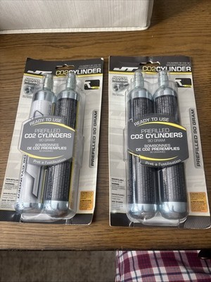 4 Pack New Pre Filled JT 90 Gram 90g CO2 Air Containers  Paintball