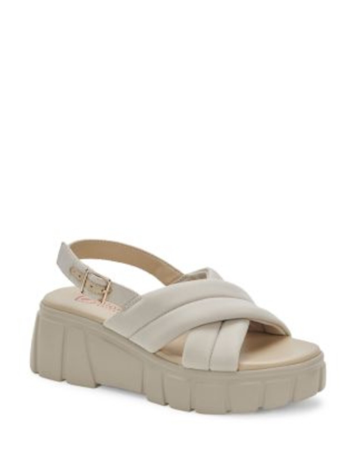 Женские бежевые босоножки Gloria Blondo на платформе 1-12 с круглым носком на танкетке без шнуровки 7 М 5290₽