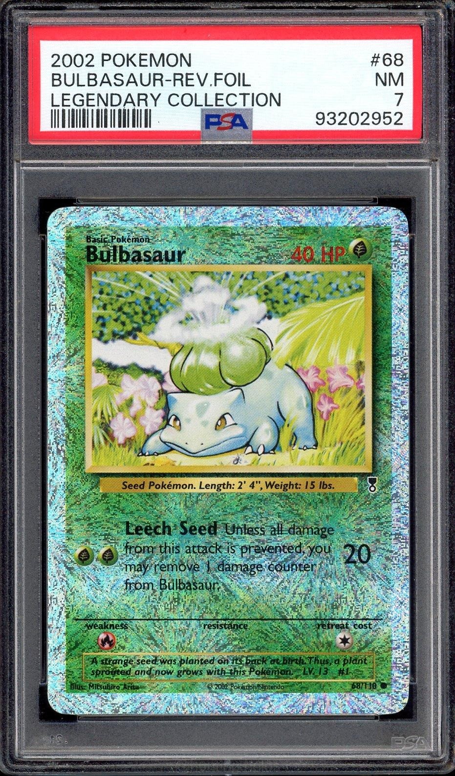 Bulbasaur Reverse Holo 68 PSA 7 Legendary Collection Pokemon