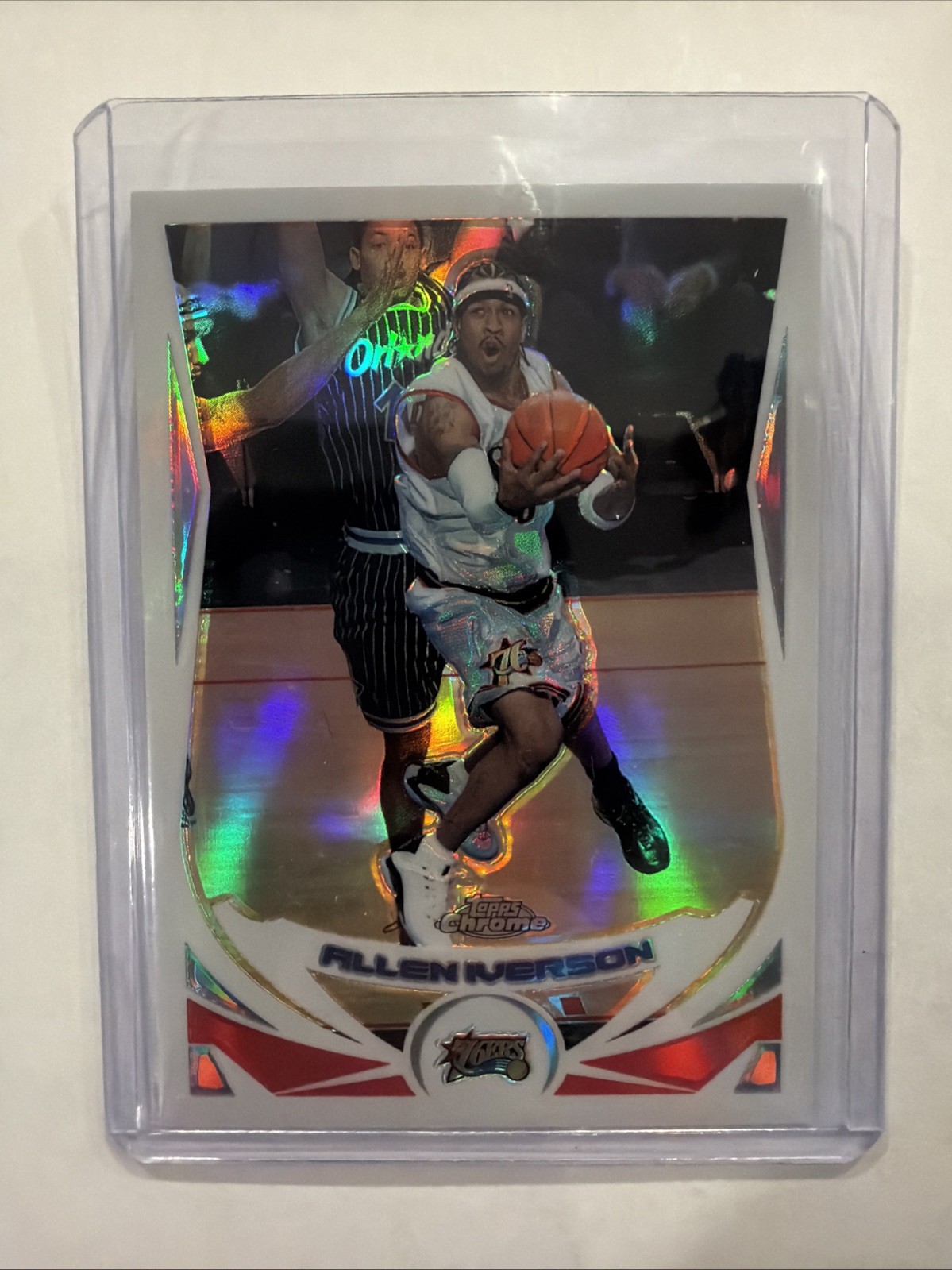 ALLEN IVERSON 2004-05 TOPPS CHROME REFRACTOR #1 76ERS RARE SP