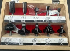 Sears Craftsman Nos 10pc Carbide Tipped Router Bit Set 26002